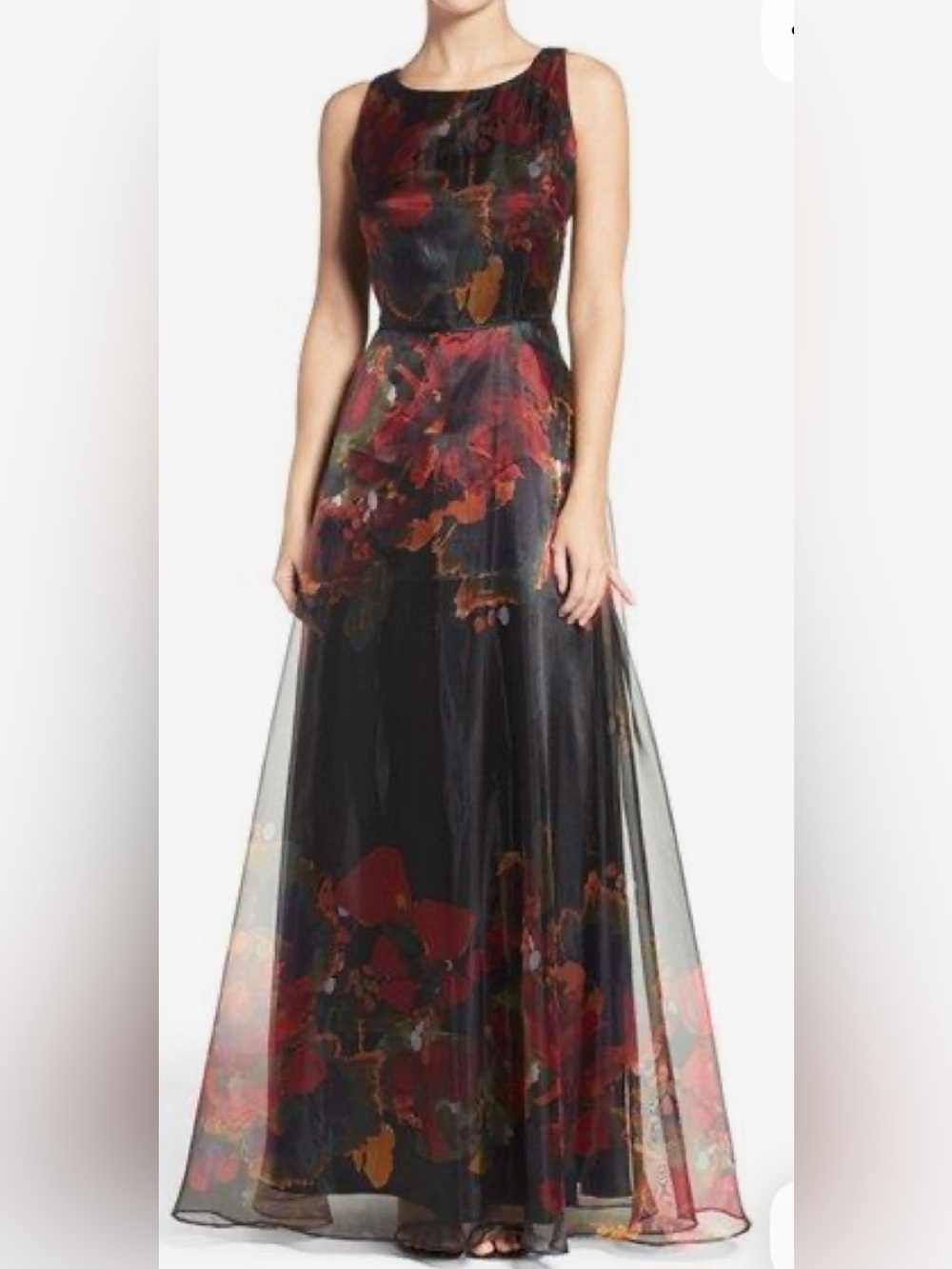 Tahari Print Organza Gown size 4
